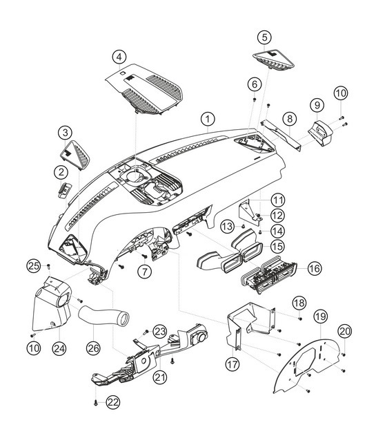 Diagram 8.8-15 Porsche Cayman 987C / 981C (2005-2016) Body