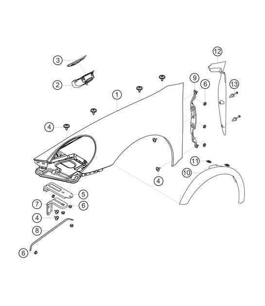 Diagram 8.8-04 Porsche Cayman 987C / 981C (2005-2016) Body