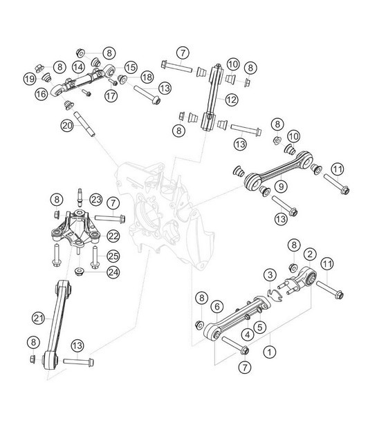 Diagram 5.5-02 Porsche Cayman S 3.4L 987C 2005-08 Rear Axle