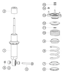 Jambe de suspension arrière 911 (991) GT3 CUP 2018 - 2019