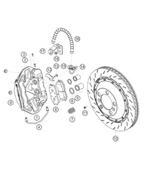 Freno trasero 911 (991) GT3 CUP 2018 - 2019