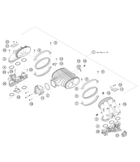Diagram 1.1-22 Porsche 996 (911) (1997-2005) Engine