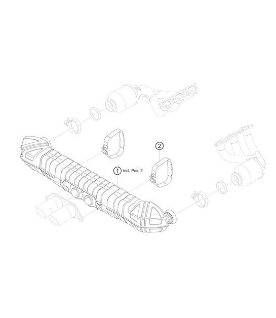 Diagram 2.2-07 Porsche Cayenne 3.2L V6 2003>> Fuel System, Exhaust System