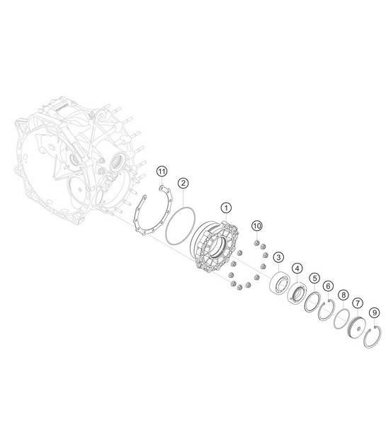 Diagram 3.3-08 Porsche 997 (911) MK2 2009-2012 Transmission