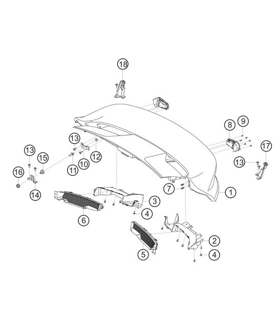 Diagram 8.8-13 Porsche Cayman 987C/981C (2005-2016) Body