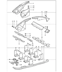 air duct, engine cover 911 TURBO 1975-77