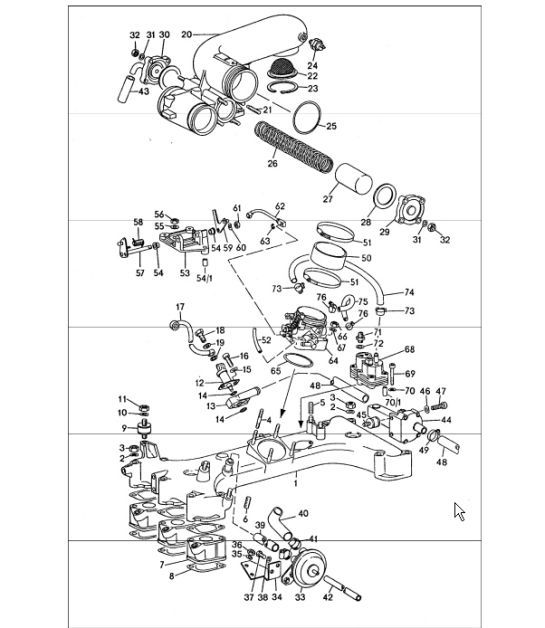 Diagram 107-05 Porsche 997 Carrera 2 3.6L 2005>> Engine