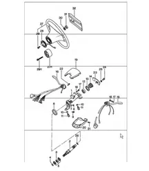 steering wheel, steering shaft bearing, steering column switch 911 TURBO 1975-77