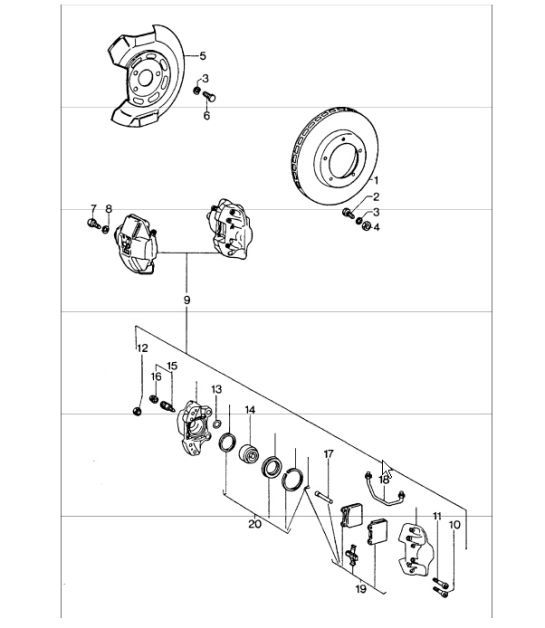 Diagram 602-00 Porsche Cayenne Turbo S 4.5L 2006>> Wheels, Brakes