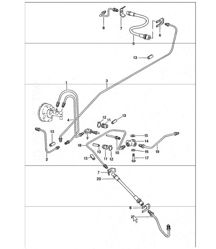 brake lines for cars with brake booster 911 TURBO 1975-77