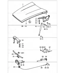 lid front 911 TURBO 1975-77