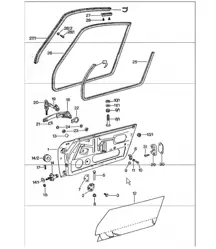 door with installation parts 911 TURBO 1975-77