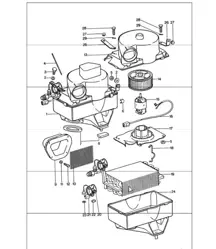 air conditioner, evaporator, evaporator housing, accessories 911 TURBO 1975-77