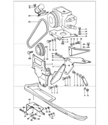 Klimaanlage, Kompressor, Antriebsmechanismus, Halterung 911 TURBO 1975-77