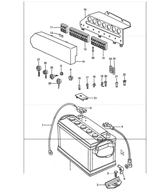 Diagram 902-00 Porsche Cayman 987C/981C (2005-2016) Electrical equipment