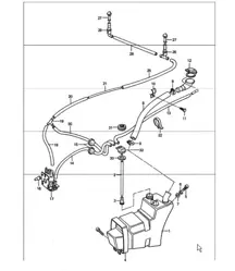 windscreen washer system 911 TURBO 1975-77