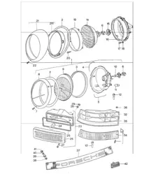 headlamp lights 911 TURBO 1975-77