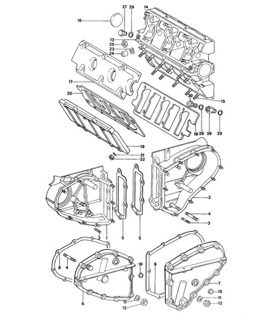 Diagram 103-005 Porsche 996 C4 3.6L 09/01-2005 Engine