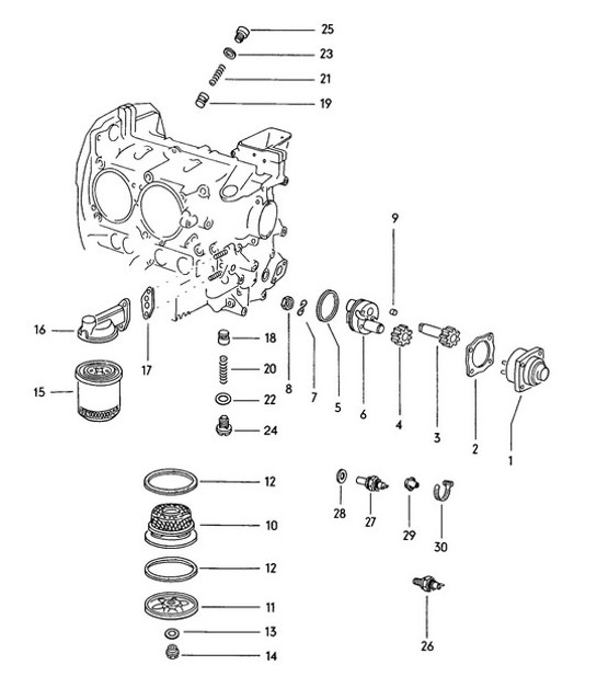 Diagram 114-000 Porsche Cayenne 9PA1 (957) 2007-2010 Engine