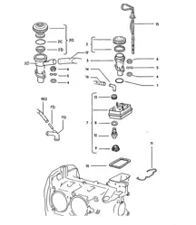 Lubricación del motor / Boca de llenado / Purga 914 1970-76