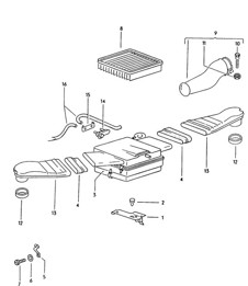 Air cleaner  914-1,8V  1970-76 Air cleaner  914-1,8V  1970-76