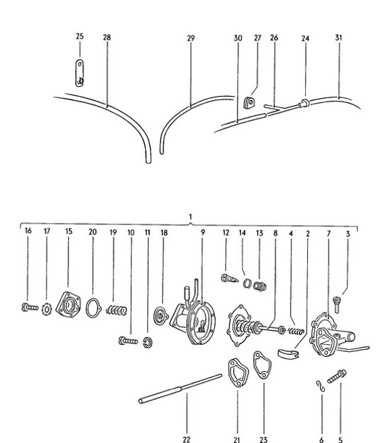 Diagram 201-020 Porsche Boxster 986/987/981 (1997-2016) Fuel System, Exhaust System