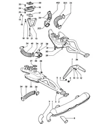 Auspuffanlage / Heizluftversorgung / Motoraufhängung 914-6 1970-76