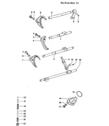 Schaltstangen Schaltgabeln für 5-Gang Getriebe (Modell: 914.300/01, 914.300/11) 914 >>1972