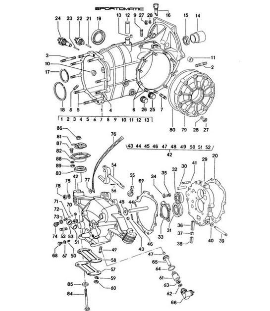 Diagram 308-000 Porsche 996 C2 3.6L 09/01-2005 Transmission