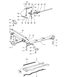 Eje delantero / estabilizador 914 1970-76 Eje delantero / estabilizador 914 1970-76