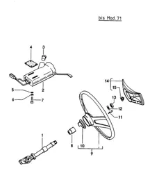 Albero dello sterzo / Volante / Interruttore del piantone dello sterzo 914-4 >>1971