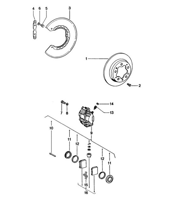Diagram 603-000 Porsche Cayenne 3.2L V6 2003>> Wheels, Brakes