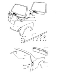 Exterior panelling  914 1970-76 Exterior panelling  914 1970-76