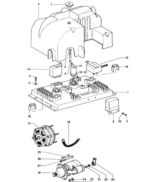 Diagram 901-000 Porsche Panamera S V6 Turbo 3.0L 2WD (420Hp) Electrical equipment