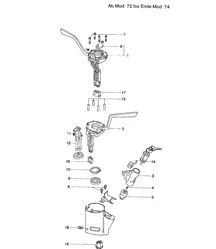 Interruptor de la columna de dirección 914 1972-74