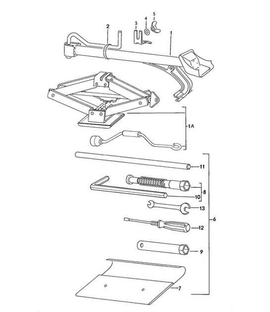 Diagram 001-000 Porsche Cayenne Turbo 4.5L 2003>> Accessories & others 
