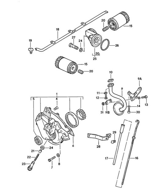 Diagram 104-000 Porsche Cayenne S V8 4.2L Diesel 382HP Engine