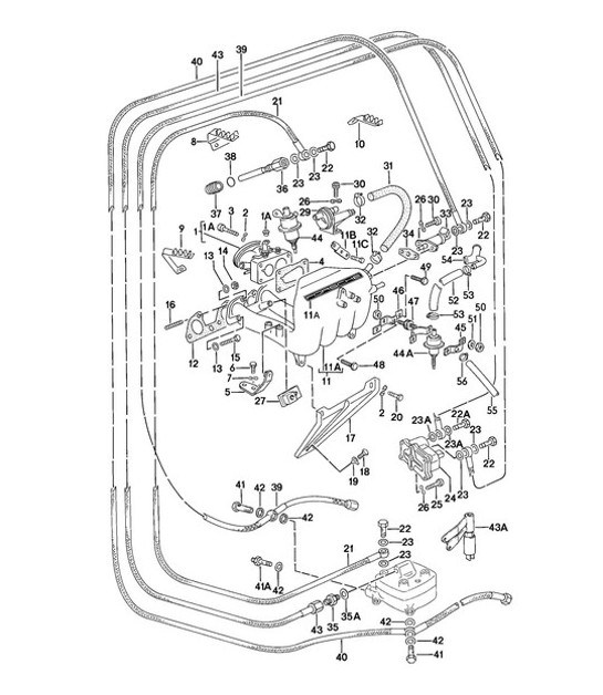 Diagram 107-010 Porsche Cayenne Turbo / Turbo S 4.8L 2007>> Engine