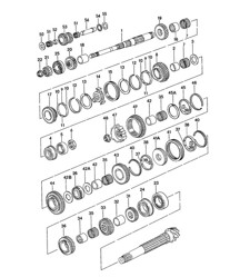 Ingranaggi e alberi / Trasmissione a 5 velocità / Set di ruote dentate (Modello: ' J.. ', VA) 924 1976-79 Ingranaggi e alberi / Trasmissione a 5 velocità / Set di ruote dentate (Modello: ' J.. ', VA) 924 1976-79