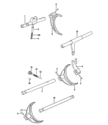 Commande de transmission / 5 vitesses 924 1976-79