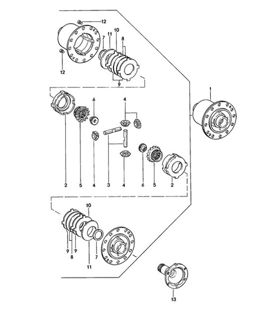 Diagram 305-010 Porsche Cayman S 3.4L 987C 2005-08 Transmission