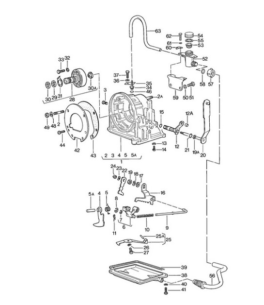 Diagram 309-000 Porsche Cayenne Turbo / Turbo S 4.8L 2007>> Transmission