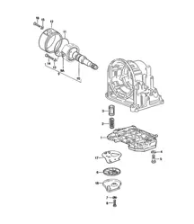 Schiebergetriebe / Ölsieb / Regler / Automatikgetriebe 924 1976-79