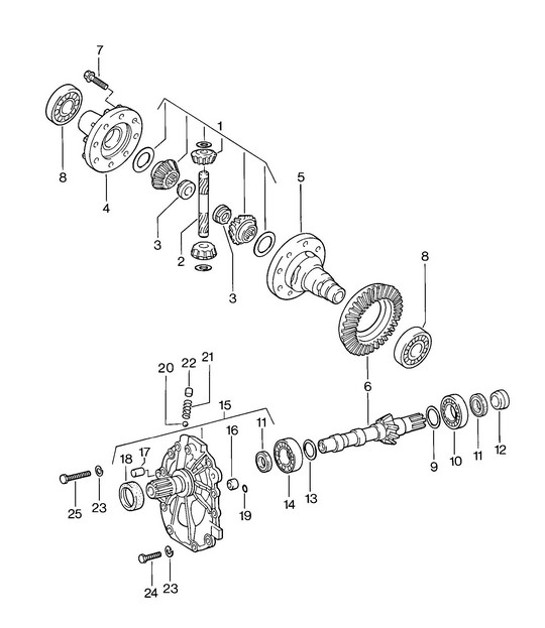 Diagram 311-000 Porsche Cayenne Turbo / Turbo S 4.8L 2007>> Transmission
