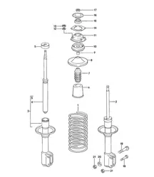 Suspension / Amortisseur - Avant - 924 1976-79