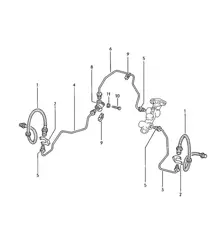 Bremsleitungen - Vorne - 924 1976-79