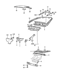 Transmission carrier / Boot floor plate / Roof 924 1976-79