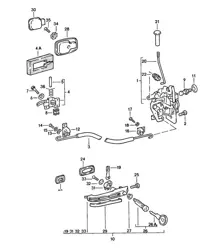 Porta / Serratura porta / Parti di installazione 924 1976-79