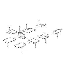 Absorbeur de bruit / Conduite à gauche (LHD) 924 Turbo 1976-79