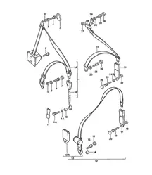 Ceinture de sécurité 924 1976-79
